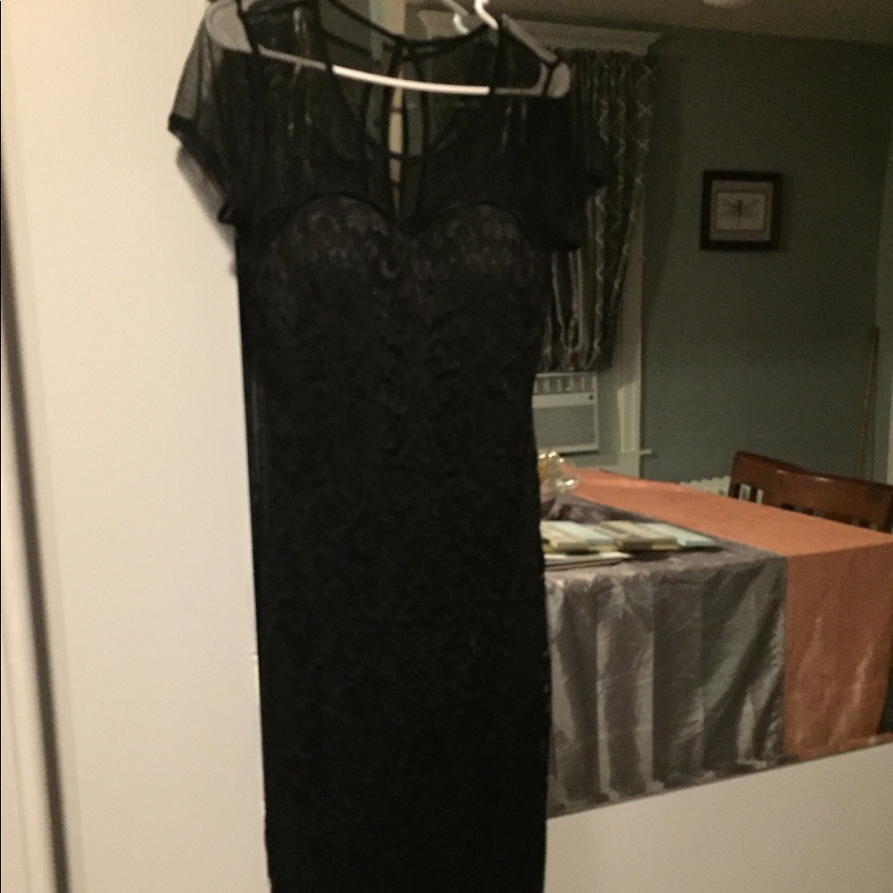 Almost Famous Size Large Black Lace Dress Vintage